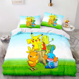 Load image into Gallery viewer, Cartoon Pikachu Pattern Bedding Sets Quilt Cover Without Filler