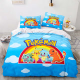 Load image into Gallery viewer, Cartoon Pikachu Pattern Bedding Sets Quilt Cover Without Filler