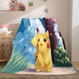 Carica l&#39;immagine nel visualizzatore Galleria, Coperta in pile di cartone animato Pokemon Pikachu Coperta in pile Coperta Cosplay