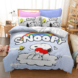 Carica l&#39;immagine nel visualizzatore Galleria, Set biancheria da letto Snoopy Print senza riempitivo