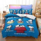 Carica l&#39;immagine nel visualizzatore Galleria, Set di biancheria da letto con motivo Snoopy senza riempitivo