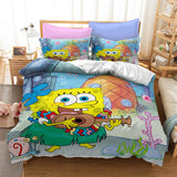 Carica l&#39;immagine nel visualizzatore Galleria, Cartoon SpongeBob SquarePants Set biancheria da letto Copripiumino Set lenzuola