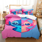 Load image into Gallery viewer, Cartoons Lilo and Stitch Cosplay Kids Bedding Set Duvet Cover Bed Sets