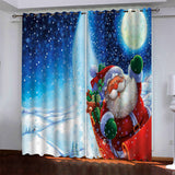 Load image into Gallery viewer, Christmas Pattern Curtains Blackout Window Drapes