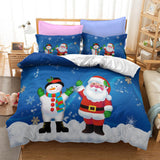 Load image into Gallery viewer, Christmas Santa Claus Pattern Bedding Sets Quilt Cover Without Filler