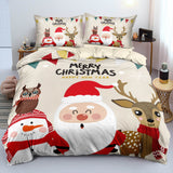 Load image into Gallery viewer, Christmas Santa Claus Pattern Bedding Sets Quilt Cover Without Filler