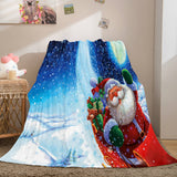 Load image into Gallery viewer, Christmas Theme Blanket Flannel Fleece Throw Blanket Micro Plush Quilt