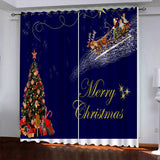 Load image into Gallery viewer, Christmas Tree Pattern Curtains Blackout Window Drapes