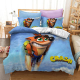 Load image into Gallery viewer, Crash Bandicoot Cosplay UK Bedding Set Quilt Duvet Cover Bed Sets