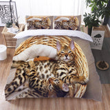 Load image into Gallery viewer, Cute Pet Cat Bedding Set Quilt Duvet Cover