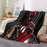 Load image into Gallery viewer, Deadpool Pattern Blanket Flannel Throw Room Decoration