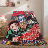 Load image into Gallery viewer, Demon Slayer Cosplay Flannel Fleece Blanket Throw Quilt Bed Blankets