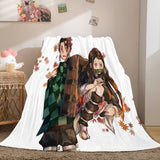 Load image into Gallery viewer, Demon Slayer Bedding Flannel Fleece Blanket