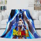 Carica l&#39;immagine nel visualizzatore Galleria, Coperta in pile di flanella cosplay di Dragon Ball Coperta per pisolino avvolgente trapunta