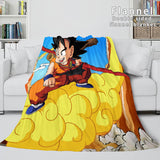 Carica l&#39;immagine nel visualizzatore Galleria, Coperta in pile di flanella di Dragon Ball Coperta avvolgente per trapunta cosplay