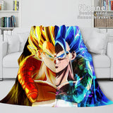 Carica l&#39;immagine nel visualizzatore Galleria, Coperta in pile di flanella di Dragon Ball Coperta avvolgente per trapunta cosplay