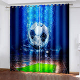 Load image into Gallery viewer, Football Soccer Curtains Blackout Window Drapes