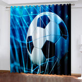 Load image into Gallery viewer, Football Soccer Curtains Blackout Window Drapes