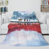 Charger l&#39;image dans la visionneuse de la galerie, Reine des neiges princesse Anna Elsa flanelle polaire couverture jeter Cosplay couverture