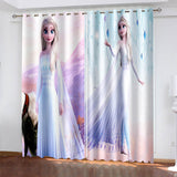 Load image into Gallery viewer, Frozen 2 Elsa Curtains Cosplay Blackout Window Drapes