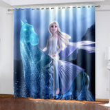 Load image into Gallery viewer, Frozen 2 Elsa Curtains Cosplay Blackout Window Drapes