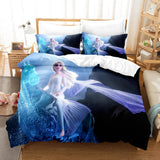 Carica l&#39;immagine nel visualizzatore Galleria, Frozen 2 Principessa Elsa Anna Cosplay Bedding Set Quilt Lenzuola Set