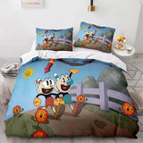 Carica l&#39;immagine nel visualizzatore Galleria, Gioco Cuphead Set biancheria da letto Copripiumino trapuntato Set biancheria da letto