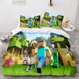 Charger l&#39;image dans la visionneuse de la galerie, Jeu Minecraft Cosplay ensemble de literie couette housses de couette ensembles de draps