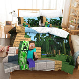 Load image into Gallery viewer, Game Minecraft Pattern Bedding Set Quilt Cover Without Filler