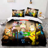 Load image into Gallery viewer, Game Pokémon Pattern Pikachu Bedding Set Quilt Cover Without Filler