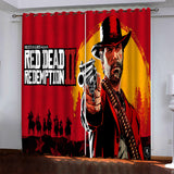 Load image into Gallery viewer, Game Red Dead Pattern Curtains Blackout Window Drapes