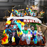 Laden Sie das Bild in den Galerie-Viewer, Roblox Bettwäsche-Set UK Quilt Bettbezug Bettsets