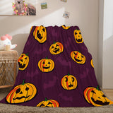 Load image into Gallery viewer, Halloween Pumpkin Party Flannel Fleece Blanket Wrap Nap Quilt Blanket