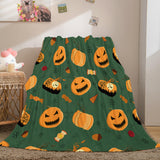 Load image into Gallery viewer, Halloween Pumpkin Soft Flannel Fleece Blanket Wrap Nap Quilt Blanket