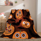 Load image into Gallery viewer, Halloween Pumpkin Soft Flannel Fleece Blanket Wrap Nap Quilt Blanket