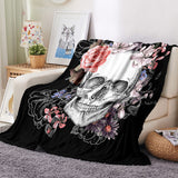 Load image into Gallery viewer, Halloween Scary Skeleton Skull Blanket Flannel Fleece Throw Blanket
