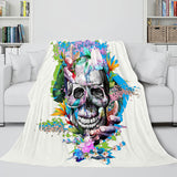 Load image into Gallery viewer, Halloween Skeleton Skull Flannel Fleece Blanket Quilt Cosplay Blanket