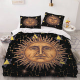 Load image into Gallery viewer, Hand Drawn Sun Face Bedding Sets Quilt Cover Without Filler