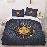 Load image into Gallery viewer, Hand Drawn Sun Face Bedding Sets Quilt Cover Without Filler