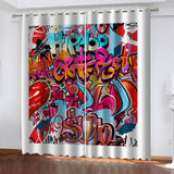 Load image into Gallery viewer, Hip Hop Street Graffiti Curtains Blackout Window Drapes Room Decoration