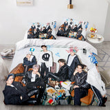 Carica l&#39;immagine nel visualizzatore Galleria, JYP Stray Kids Cosplay Set di Biancheria da Letto Copripiumini Trapuntati Set di Lenzuola