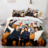 Carica l&#39;immagine nel visualizzatore Galleria, JYP Stray Kids Cosplay Set di Biancheria da Letto Copripiumini Trapuntati Set di Lenzuola