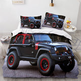 Laden Sie das Bild in den Galerie-Viewer, Jeep 4X4 Fahrzeug Offroad Adventure Car Bettwäsche Quilt Bettbezug-Sets