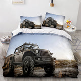 Laden Sie das Bild in den Galerie-Viewer, Jeep 4X4 Fahrzeug Offroad Adventure Car Bettwäsche Quilt Bettbezug-Sets