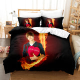 Carica l&#39;immagine nel visualizzatore Galleria, Justin Bieber Cosplay UK Bedding Set Quilt Copripiumino Lenzuola Set