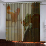 Load image into Gallery viewer, Mandalorian Baby Yoda Curtains Blackout Window Drapes