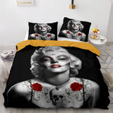 Laden Sie das Bild in den Galerie-Viewer, Marilyn Monroe Cosplay Bettwäsche-Set Quilt Bettbezüge Bettwäsche-Sets