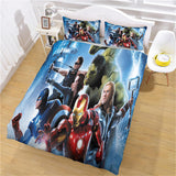 Laden Sie das Bild in den Galerie-Viewer, Marvel Avengers Bettwäsche-Set Steppdecke Cosplay Bettbezug Bettlaken-Sets