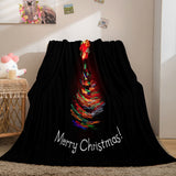 Laden Sie das Bild in den Galerie-Viewer, Frohe Weihnachten Bettwäsche Flanell Fleece Decke Überwurf Cosplay Decke
