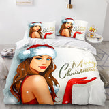 Laden Sie das Bild in den Galerie-Viewer, Merry Christmas Cosplay UK Bettwäsche-Set Quilt Bettbezüge Bett-Sets